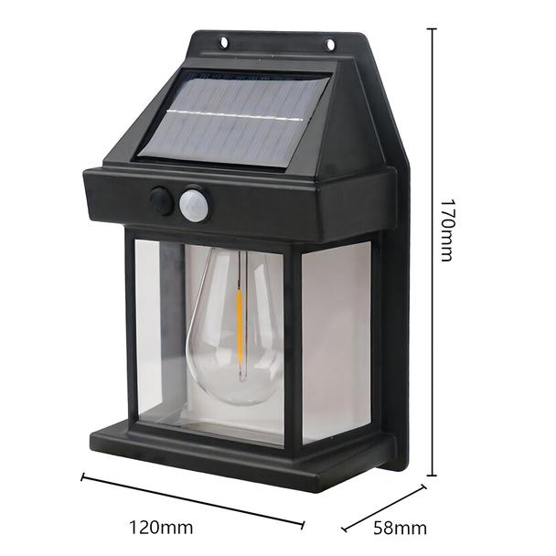 Lampa solarna LED do ogrodu elewacyjna RC-K-1536 czarna