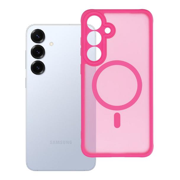 Futerał do Samsung S25 PLUS Full Matte Mag Cover zgodny z MagSafe różowy