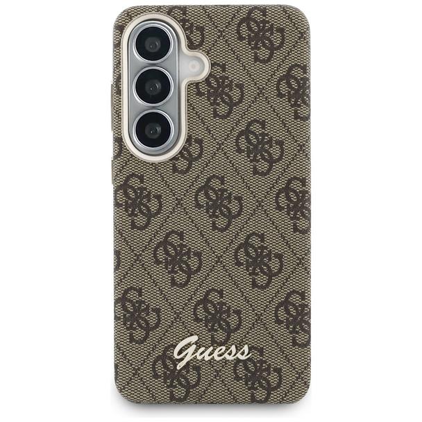 GUESS futerał do SAMSUNG S26 GUHMS26S5P4FWMSW (4G Script MagSafe) brązowy
