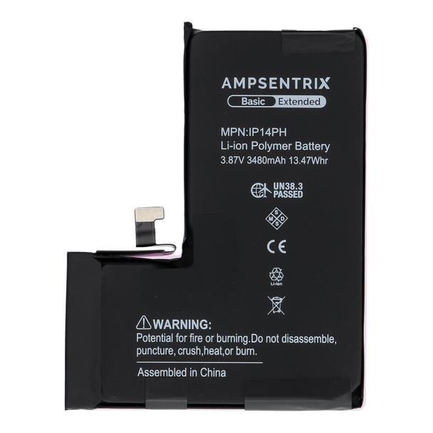 AmpSentrix Basic bateria do iPhone 14 Pro (zwiększona pojemność 3480 mAh)