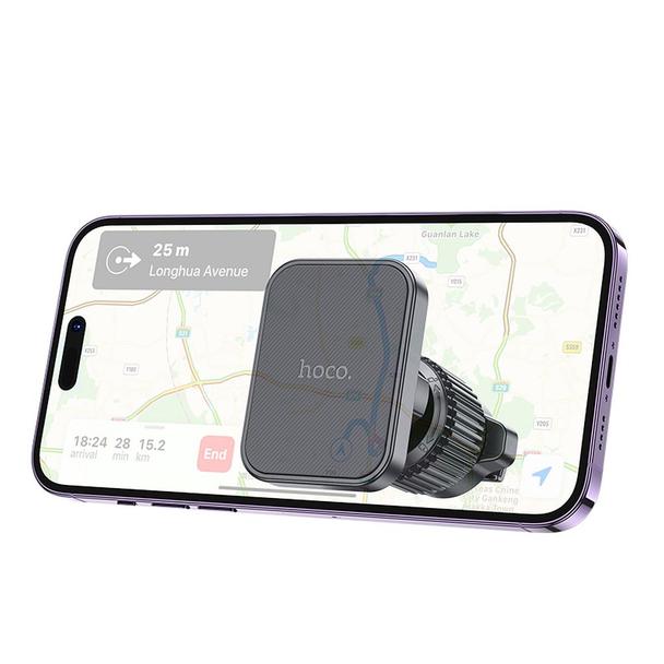 Uchwyt na telefon do samochodu magnetyczny Hoco do kratki H32 czarny