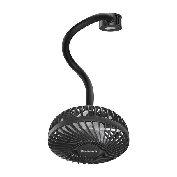BASEUS wentylator / wiatrak samochodowy na zagłówek na USB czarny CXQC-B03.