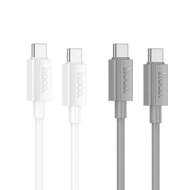Kabel USB C do USB C Hoco 3A 60W 1 m X107 biały
