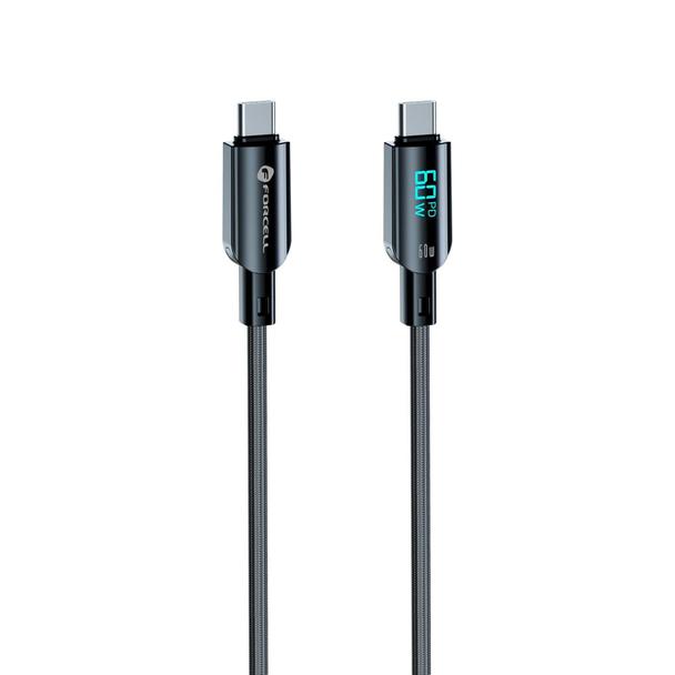 Kabel USB-C do USB-C Forcell F-Energy QC4.0 PD 3A 60W Digital 1,2 m C274 czarny
