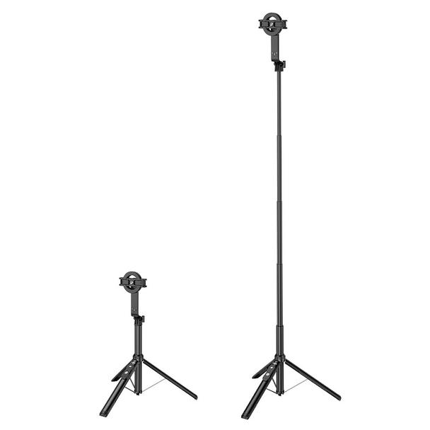 Selfie stick Hoco tripod z pilotem bezprzewodowym magnetyczny K25 czarny
