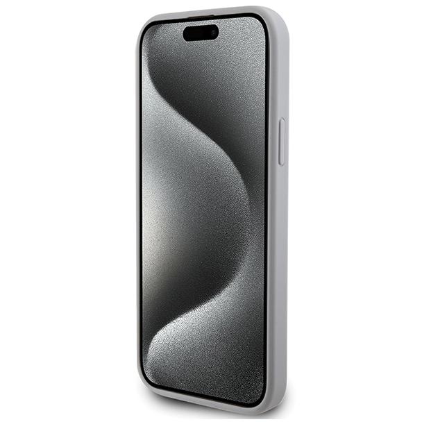 GUESS futerał do IPHONE 13 / 14 / 15 GUHCP15SPS4DGPS (Strass Metal Logo) srebrny