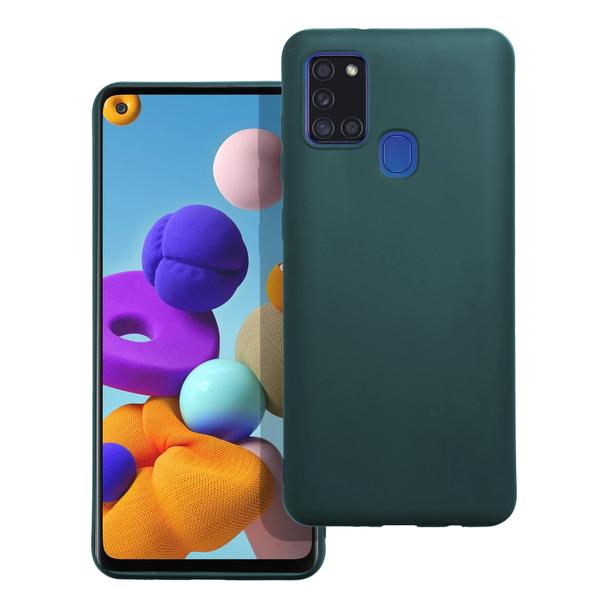 Futerał do Samsung A21S Matt ciemnozielony
