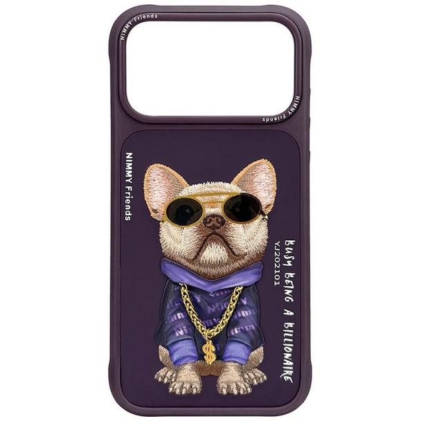NIMMY futerał GLASSES COOL DOG do IPHONE 18 Pro/17 Pro fioletowy