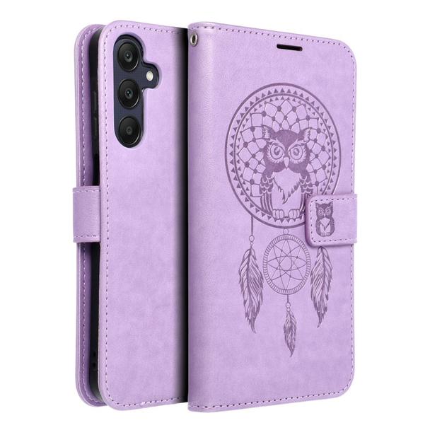 Etui z klapką na Samsung A25 5G Mezzo Book łapacz snów fioletowe