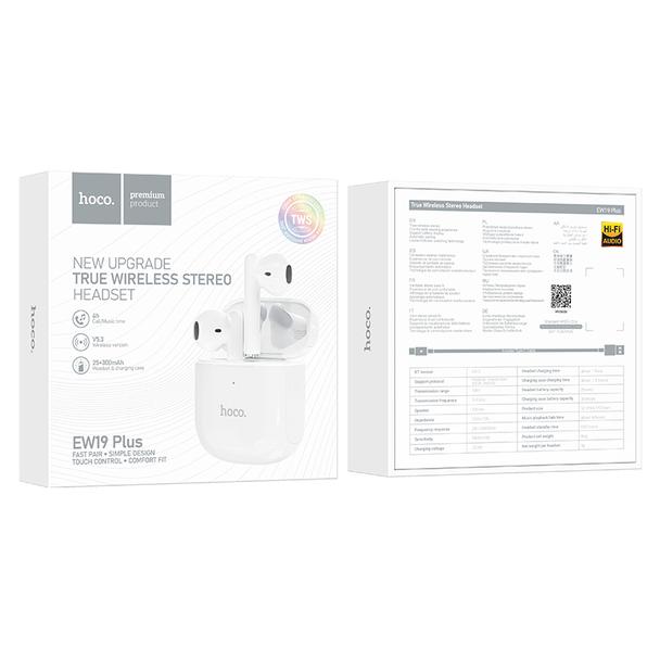 EOL HOCO słuchawki bezprzewodowe bluetooth TWS EW19 Plus białe