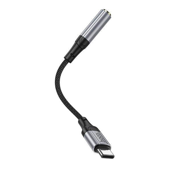 Adapter AUX USB C do Jack 3,5 mm Hoco 0,12 m LS36 czarny