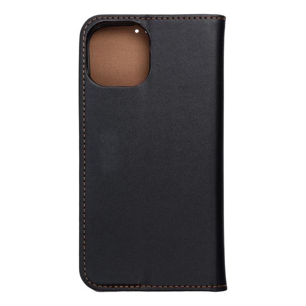 Etui z klapką na iPhone 15 Smart Pro Book skórzane czarne