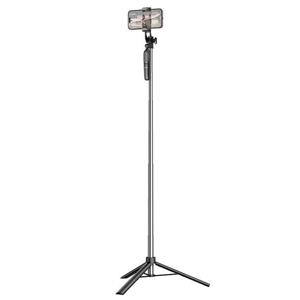 Selfie stick Hoco tripod z pilotem bezprzewodowym K19 czarny
