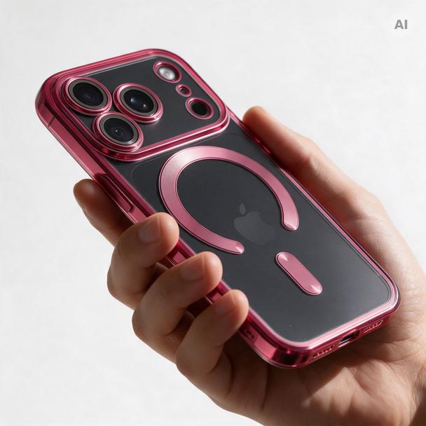 Etui na iPhone 18 Pro / 17 Pro Electro Mag Cover zgodne z MagSafe burgundowy