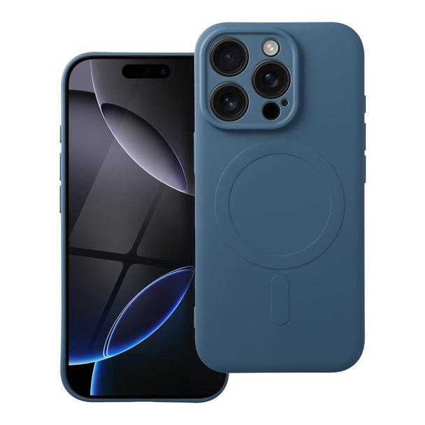 Futerał do iPhone 16 PRO Silicone Mag Cover zgodny z MagSafe niebieski
