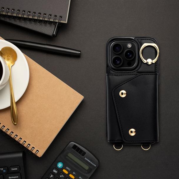 Futerał do iPhone 16 Wonder z portfelem czarny