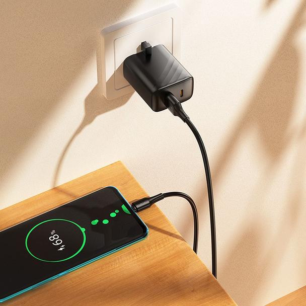 Kabel USB A do USB C Hoco 3A 1 m X120 czarny