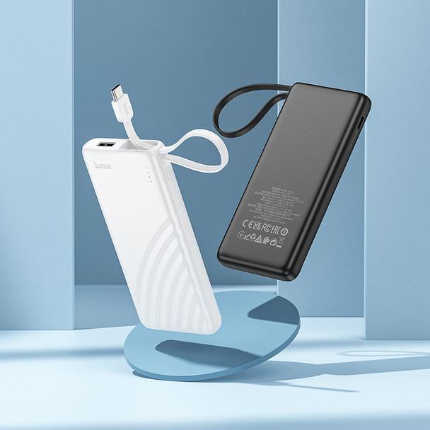 Powerbank Hoco 5000 mAh 2A z wbudowanym kablem USB C J129  czarny