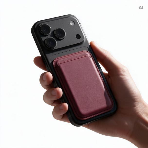 Etui na kartę magnetyczne kompatybilne z MagSafe MagWallet dark cherry