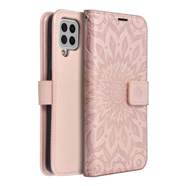Etui z klapką na Samsung A22 5G Mezzo Book mandala złoto-różowe