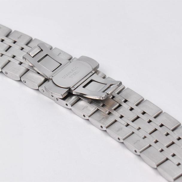 Pasek do zegarka 22 mm Titmo Strap S4 stalowa bransoleta srebrno-różowy