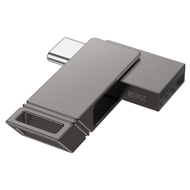 Pendrive 256GB USB 3.2 (USB A + USB C) Hoco UD14 szary