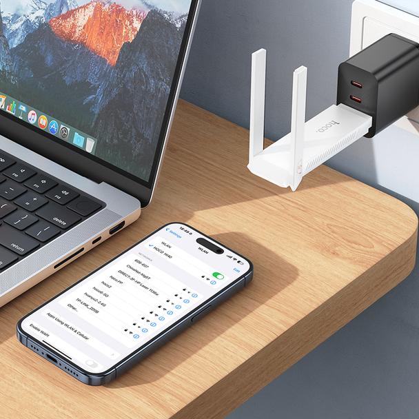Router bezprzewodowy przenośny USB A Hoco WiFi HI40 biały