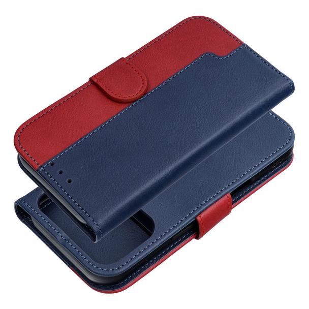Etui z klapką na iPhone 17 Split Book granatowo-czerwone