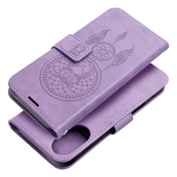 Etui z klapką na iPhone 16 Mezzo Book łapacz snów fioletowe
