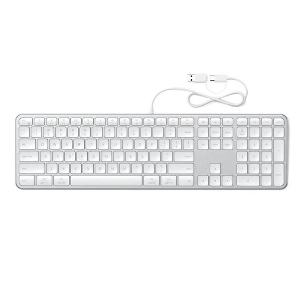 Klawiatura przewodowa USB A/USB C QWERTY Dual (Mac/Windows) Satechi Slim LX3 Wired szara