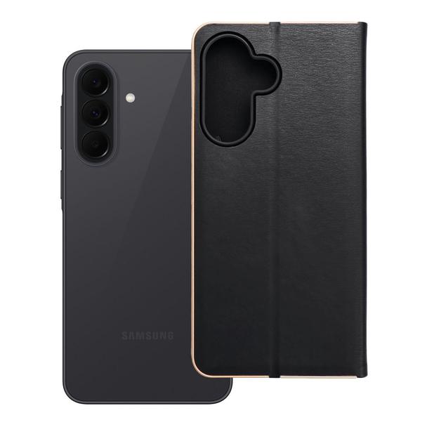 Etui z klapką na Samsung A37 5G Luna Book Gold czarne