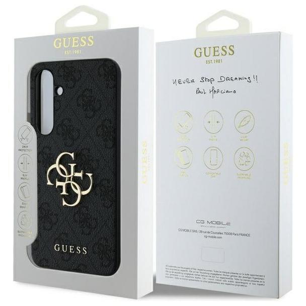 GUESS futerał do SAMSUNG S24 FE GUHCS24FE4GMGGR (HC PU 4G Big Metal Logo) szary