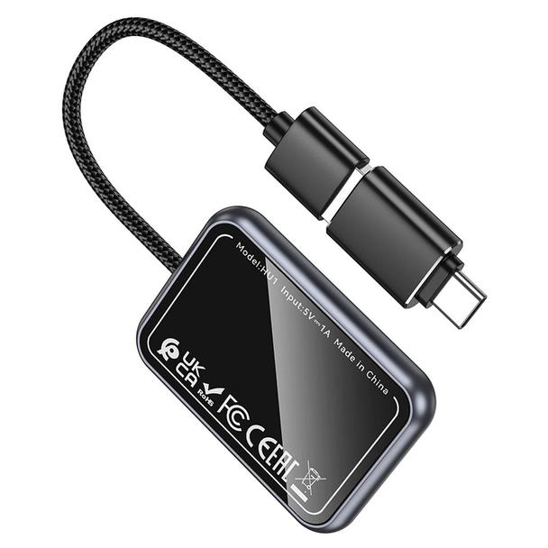 Bezprzewodowy adapter CarPlay Hoco USB A / USB C HU1 czarny