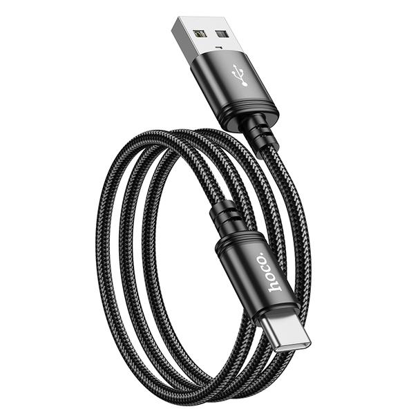 Kabel USB A do USB C Hoco 3A 1 m X89 czarny