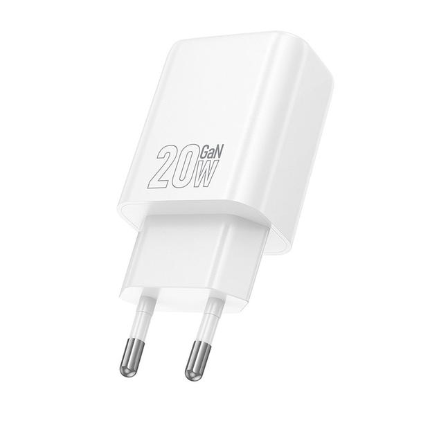 Ładowarka sieciowa do telefonu Hoco USB C QC PD 20W N60 biała