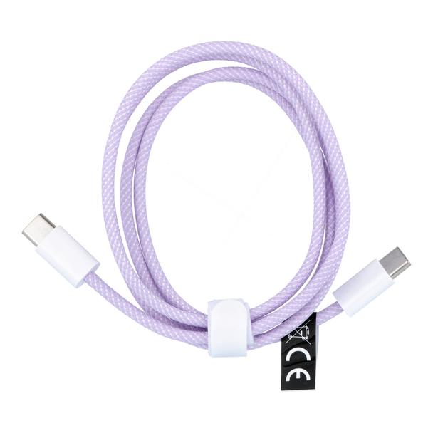 Kabel USB C do USB C PD QC3.0 3A 60W 1 m C263 fioletowy
