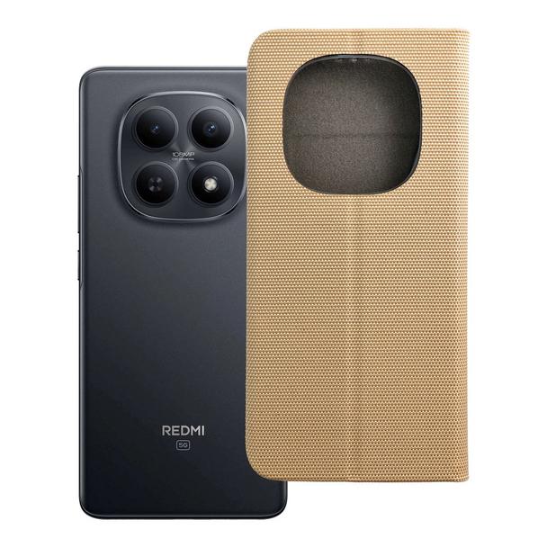 Etui z klapką na Xiaomi Redmi NOTE 15 5G Sensitive Book złote