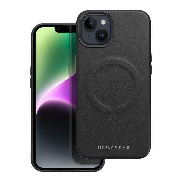 ROAR futerał LEATHER MAG kompatybilny z MagSafe do IPHONE 12 Pro Max Czarny