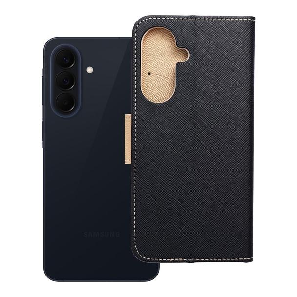 Etui z klapką na Samsung A57 5G Fancy Book czarno-złote