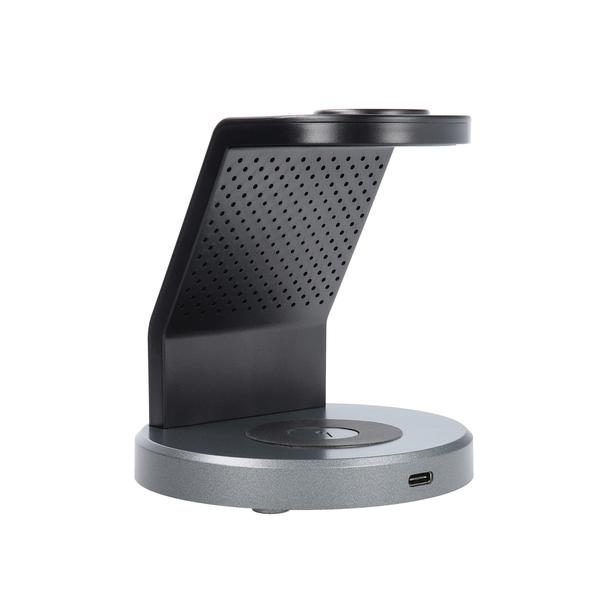 FORCELL ładowarka indukcyjna Qi 3w1 15W Solid Mag Charger kompatybilny z MagSafe czarna