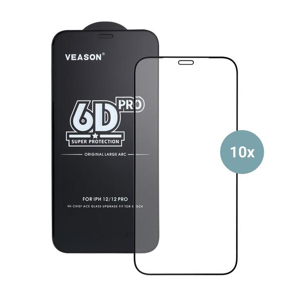 Szkło Hartowane 6D Pro Veason Glass (SET 10in1) - do Iphone 15 / 16 czarny