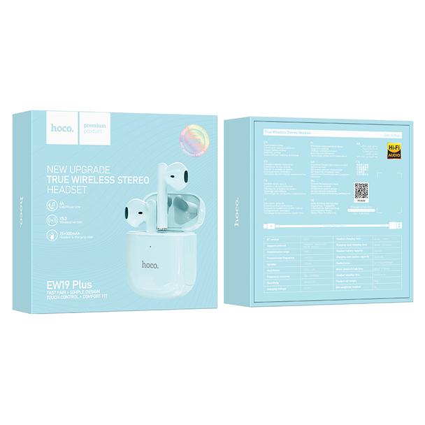 EOL HOCO słuchawki bezprzewodowe bluetooth TWS EW19 Plus niebieskie