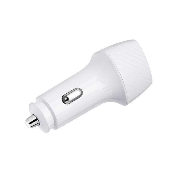 Ładowarka samochodowa Forcell F-Energy Carbon USB C + USB A QC3.0 PD 3A 38W CC50-1A1C biała
