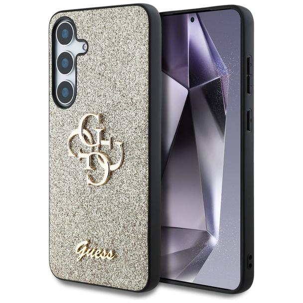 GUESS futerał do SAMSUNG S25 GUHCS25SHG4SGD (Fixed Glitter Big 4G) złoty