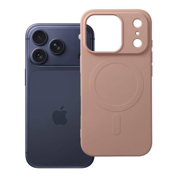 Futerał do iPhone 17 PRO Silicone Mag Cover zgodny z MagSafe (big hole) różowy