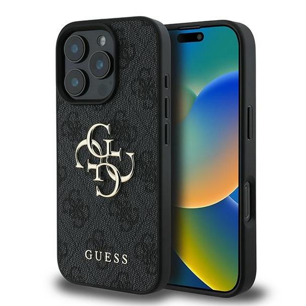 GUESS futerał do IPHONE 16 Pro GUHCP16L4GMGGR (4G PU Big Logo) czarny