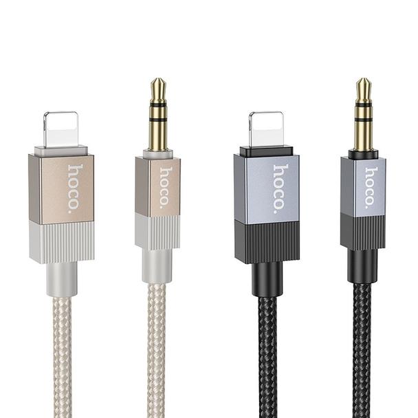 Kabel AUX Jack 3,5 mm (męski) do Lightning (męski) Hoco 1 m UPA32A czarny
