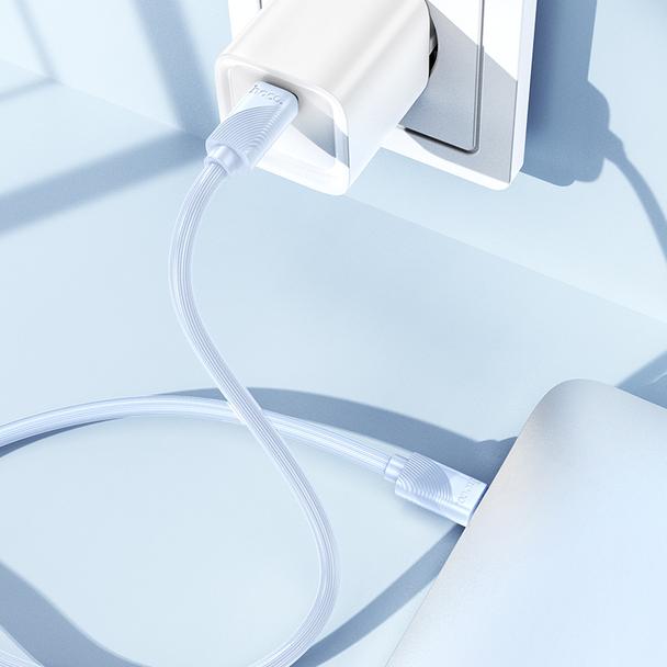 Kabel USB C do USB C Hoco 3A 60W 1 m X114 niebieski