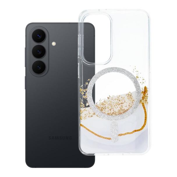 Etui na Samsung S24 / S25 Golden zgodne z MagSafe białe