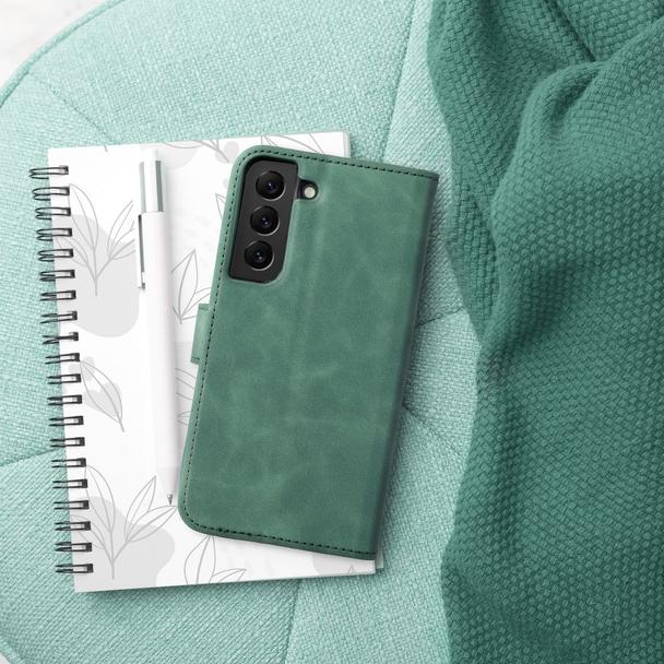 Etui z klapką na Samsung A13 4G Tender Book zielone